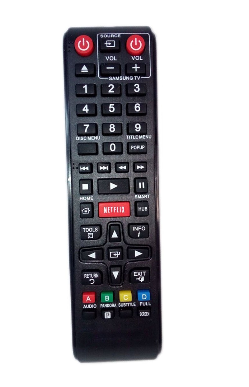 JustFine Replaced Remote Control Compatible for Samsung BD-E5700/ZA AK5900166A BDEM57C/ZA BD-FM59 BD-F7500/ZA BD Blu-Ray DVD Disc Player - Image 1